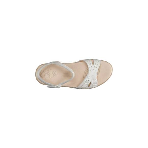 NEW SAS women's duo quarter strap sandals in white